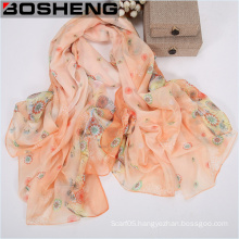 Women Fashion Soft Viscose Flower Print Scarf